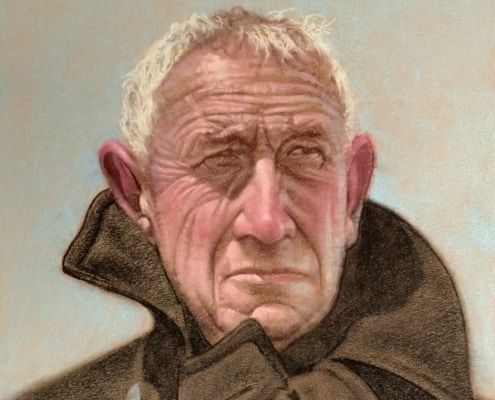 portrait of man in coat for portfolio art