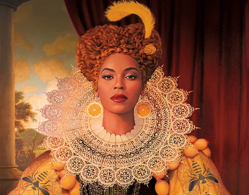 Tim O'Brien illustration of Beyonce for Lemonade album