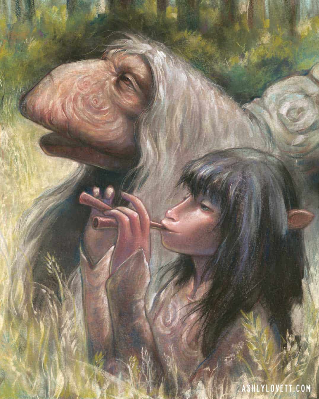 Ashly Lovett painting for the movie Dark Crystal