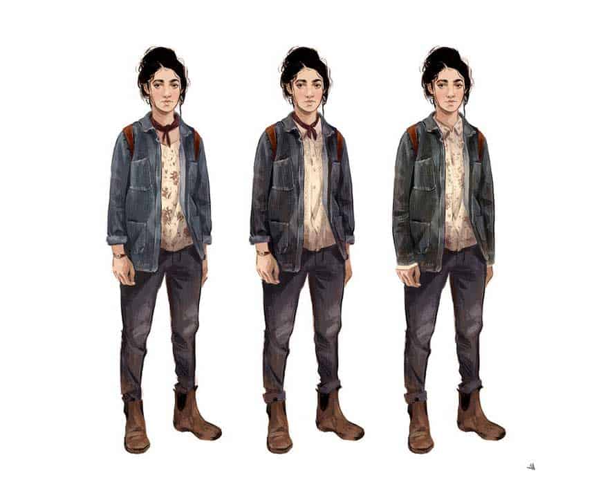 Character design concept art for The Last of Us by Alexandria Neonakis