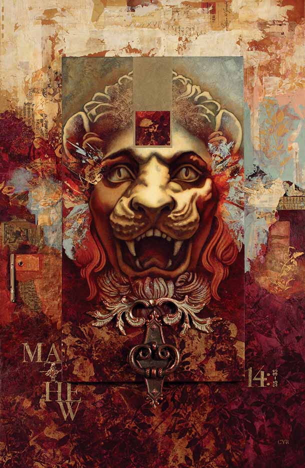 The Courageous mixed media painting by Lisa L. Cyr