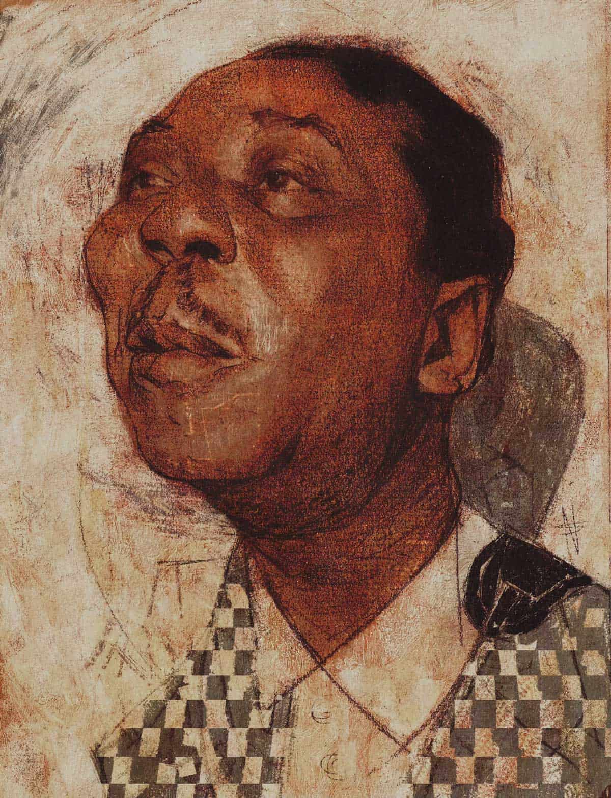 Tradigital illustration painting of Muddy Waters by Nate Sweitzer